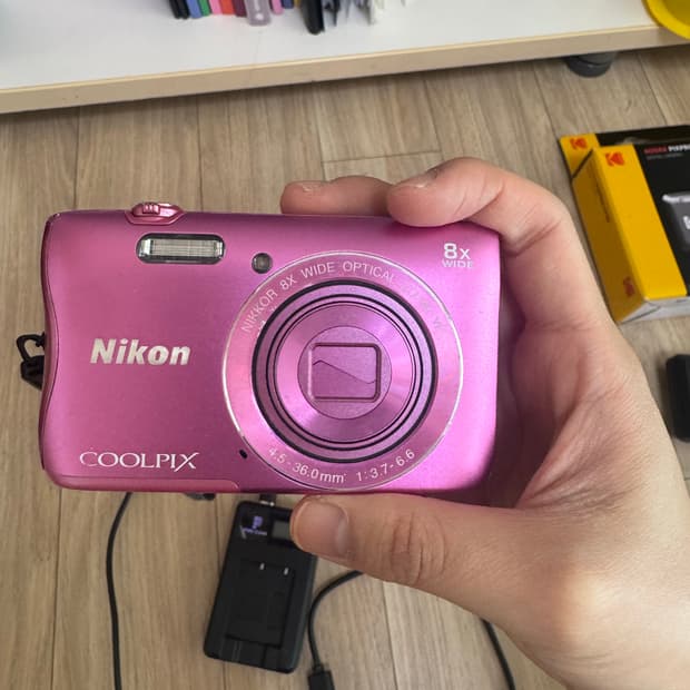 니콘 쿨픽스 s3700 핑크 디카 (작례 있음)
