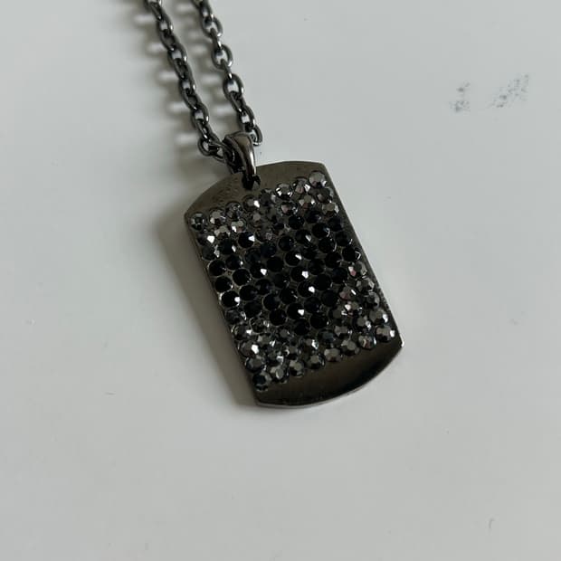 큐빅 하트 목걸이