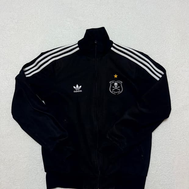 아디다스 빈티지 올랜도 파이리츠 스컬 트랙탑 져지 자켓 블랙 XL
