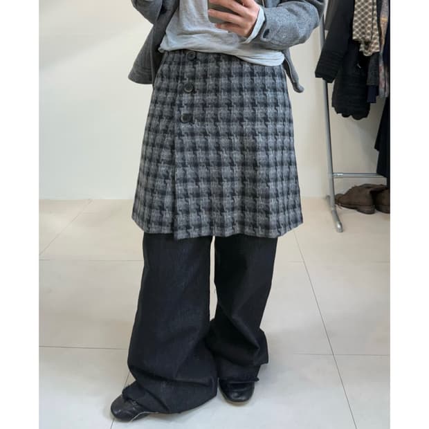 빈티지 미디 스커트