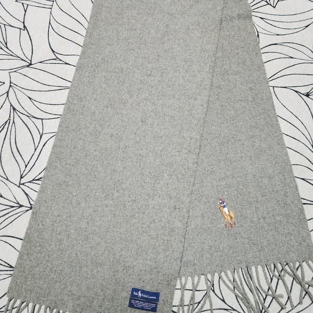 폴로랄프로렌 램스울 머플러 그레이