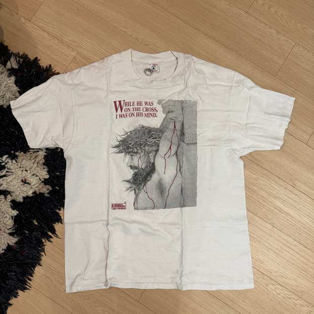 [XL] 90s jesus 빈티지 티셔츠 i was on his mind