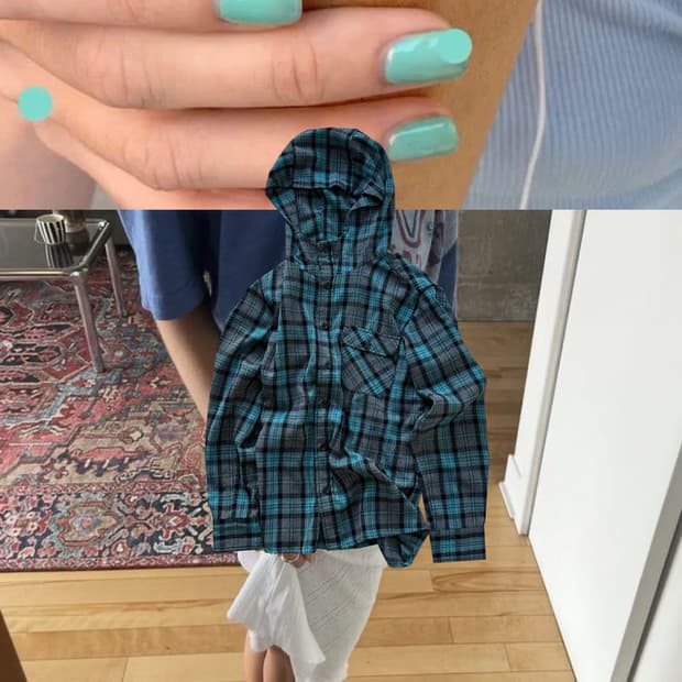 Ships Check Hood Shirt 🛋️ 