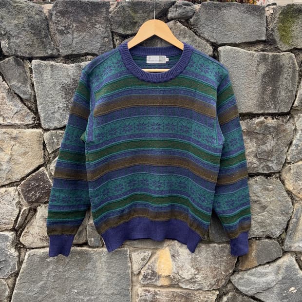 RHODE ISLAND 울 재크가드 니트 스웨터