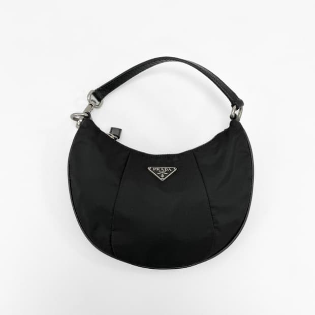 프라다 테수토 나일론 사피아노 핸들 미니 호보백