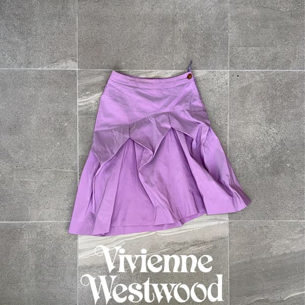 Vivienne Westwood Jagged Satin Ruffle Sk