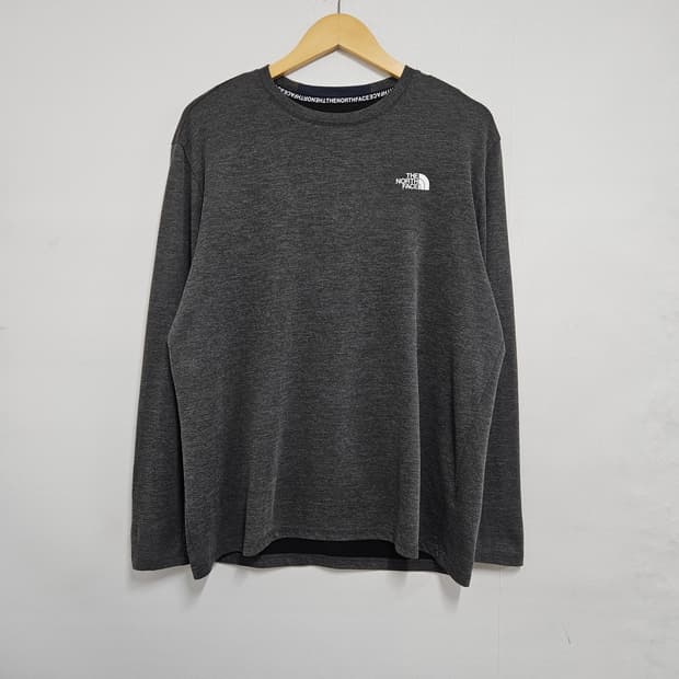 2XL 노스페이스 기능성 긴팔티셔츠 차콜그레이
