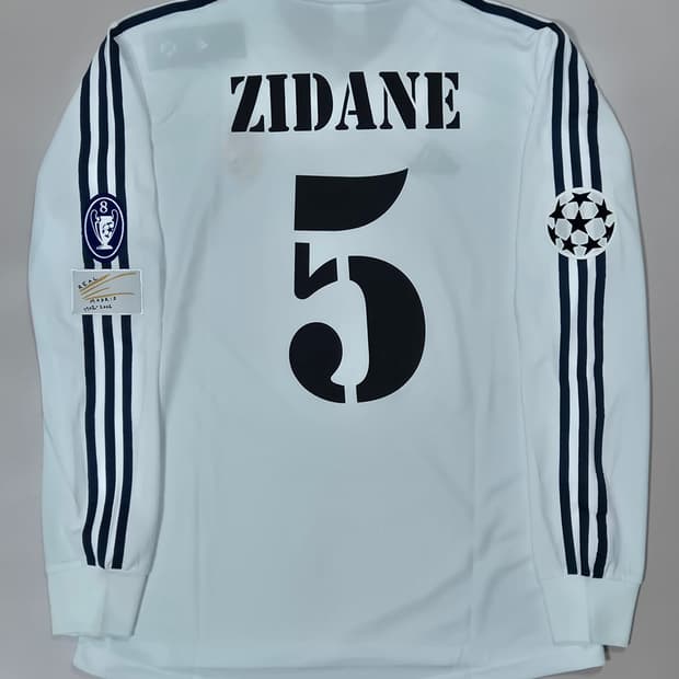 레트로)01-02 레알마드리드 홈 지단 긴팔유니폼 L사이즈 레플리카