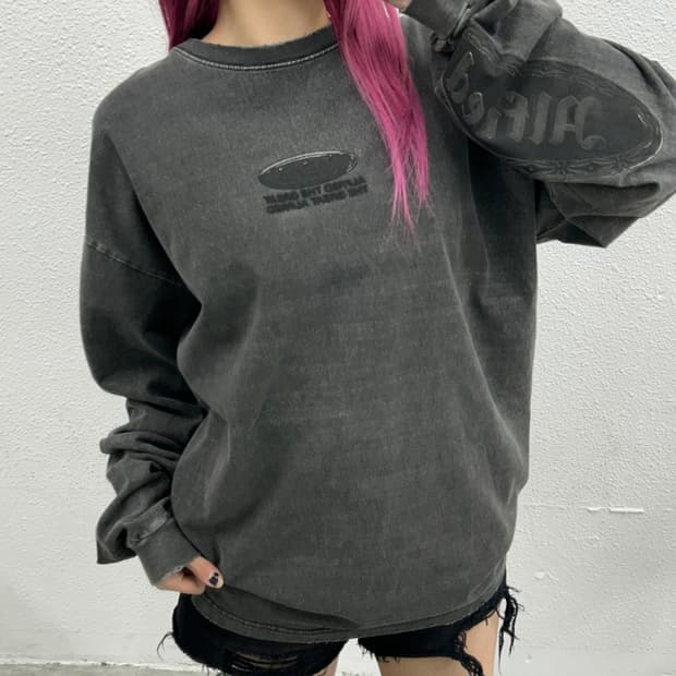 헤리티지 플로스 알프레드 딥그레이 피그먼트 롱슬리브 ( 미사용 제품 )