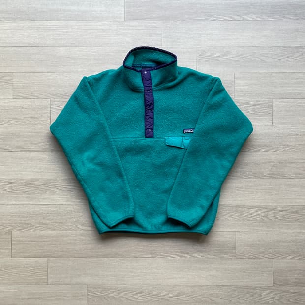 90s 파타고니아 신칠라 틸 블루 퍼플 빈티지 플리스