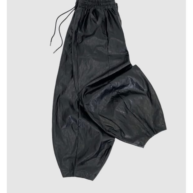 아워순환 레더 파이 팬츠