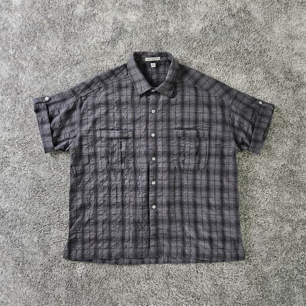 [무료배송] PARTIMENTO 체크 반팔 셔츠