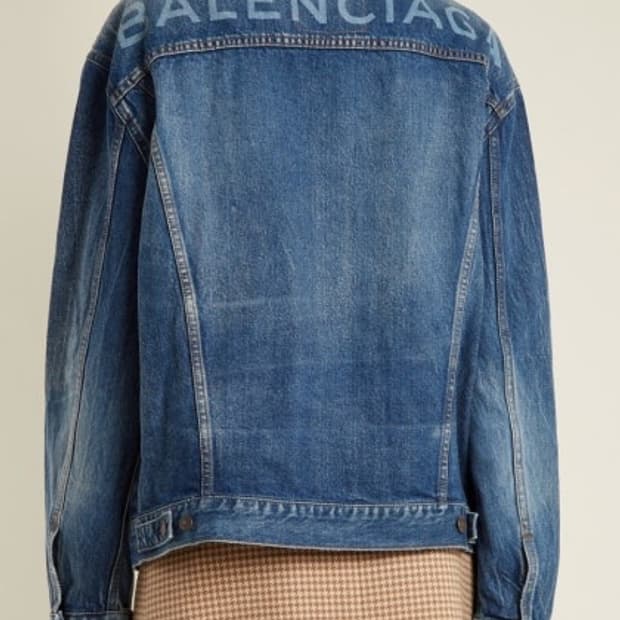 발렌시아가 백로고 데님자켓 46사이즈