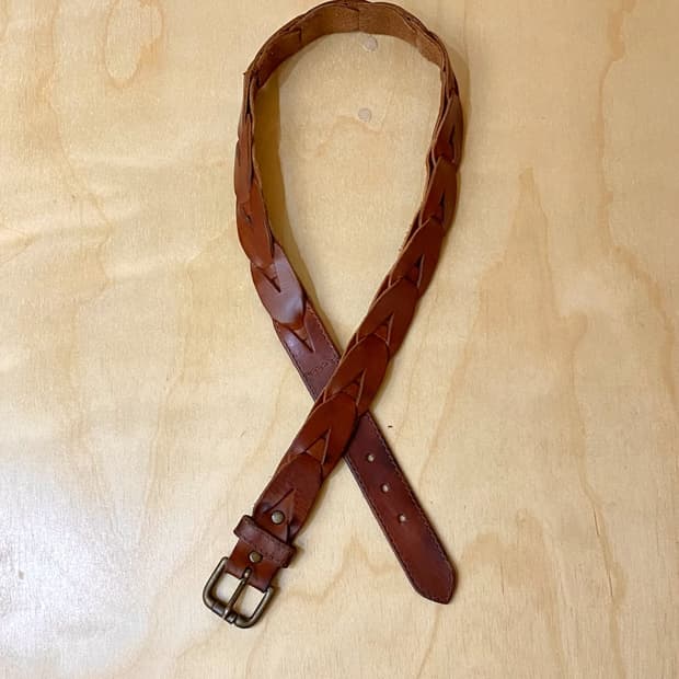 VTG braided leather belt