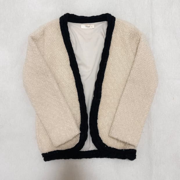 부클레 트웨이드 퍼자켓 가디건