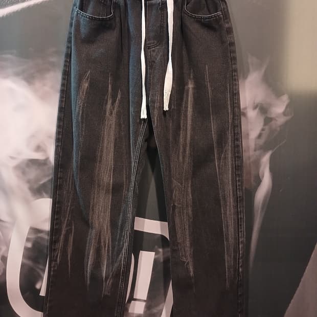 스트릿 빈티지 패턴 밴딩 데님