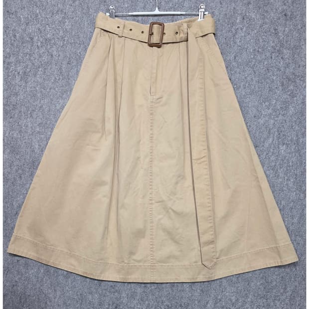 폴로 랄프로렌 벨티드 투턱 코튼 올드머니 A라인 스커트 치마 2사이즈