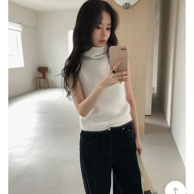 메이비베이비 슬리브리스 니트 새상품