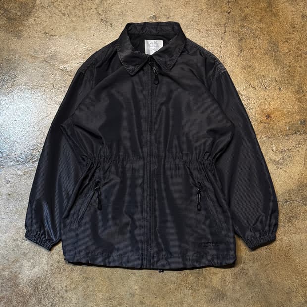 44-77 ) courreges Stripe Midi Rain Coat