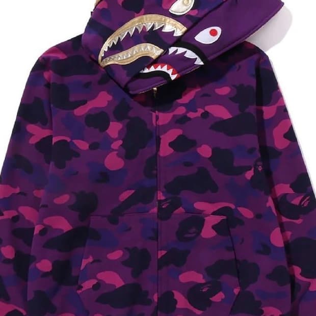 베이프 더블샤크집업 보라 L