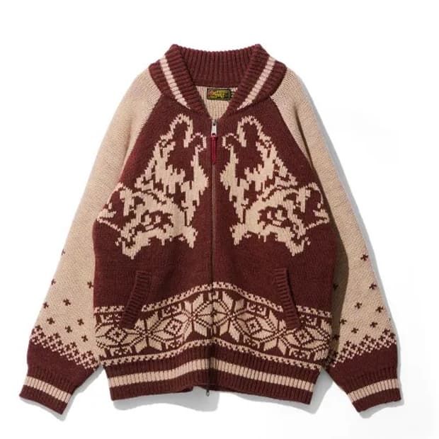 오가프 울프 코위찬 니트집업2사이즈