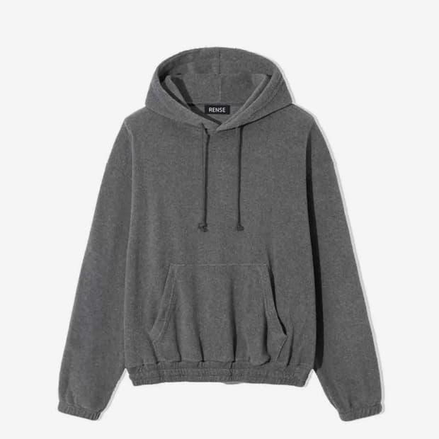 렌세 플리스 풀오버 후드티