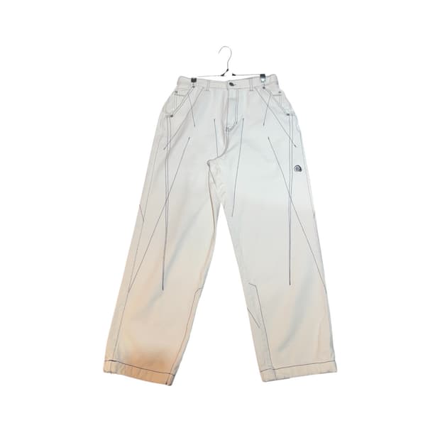 트래블 화이트 팬츠 바지 S사이즈