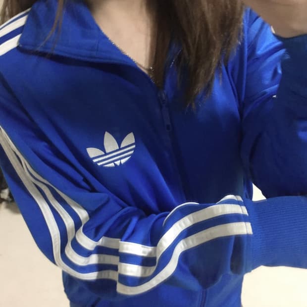 아디다스 대대장템 구파이어버드 블루 져지 트랙탑