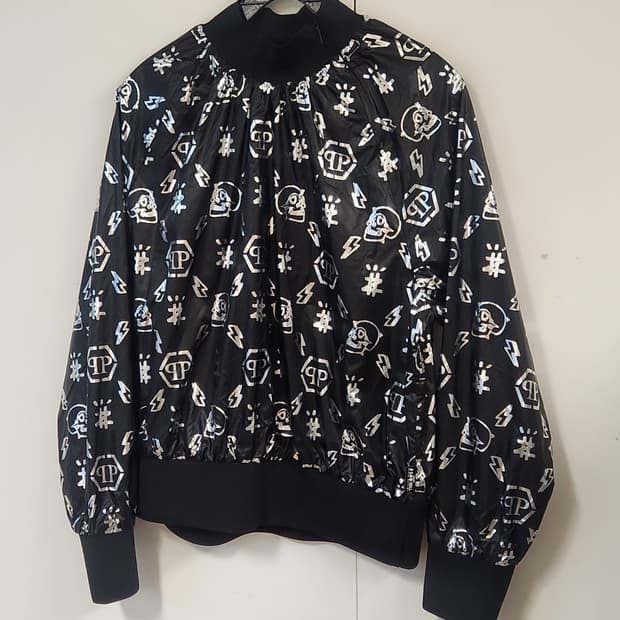 필립플레인 골프 스컬 패턴 바람막이 M (85) 23SS