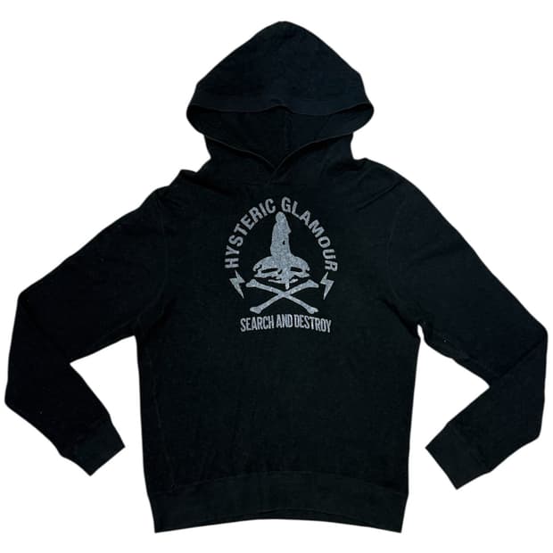 히스테릭 글래머 아카이브 히스걸 와플 니트 후드티