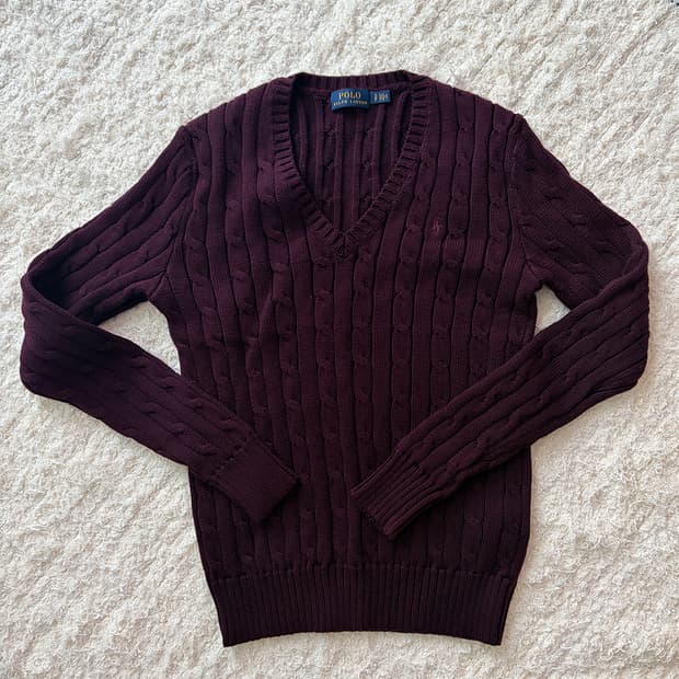 폴로랄프로렌 브이넥 니트