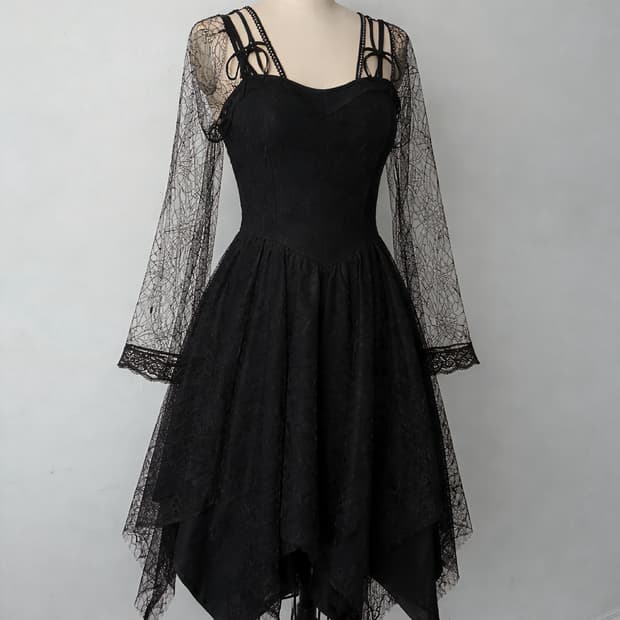 Gothic Lace Strap Dress