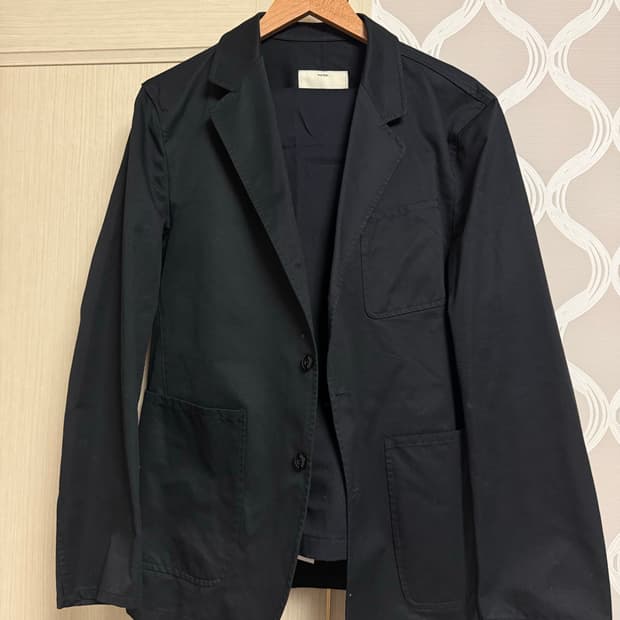 포터리 코튼 치노 자켓 팬츠 셋업 블랙