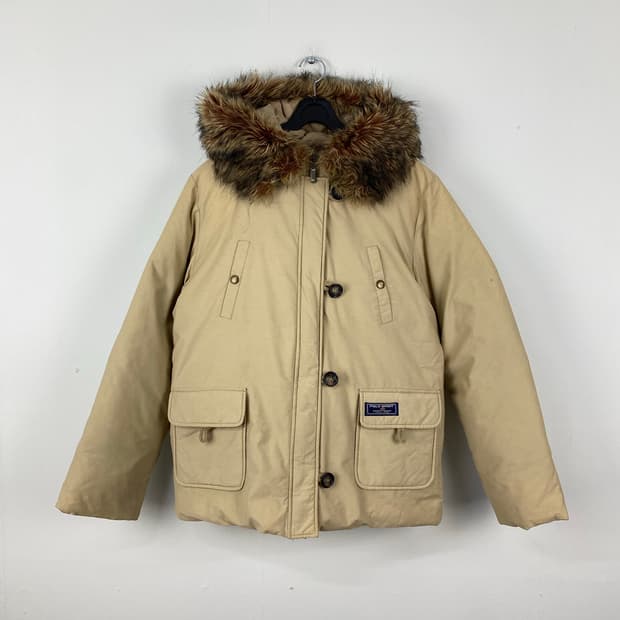 폴로 랄프로렌 스포츠 베이지 다운 패딩 푸퍼 자켓