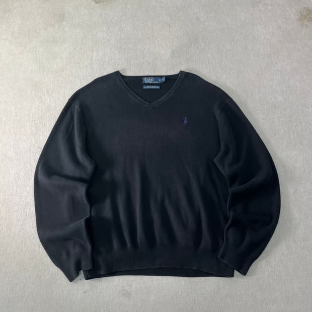 100 폴로랄프로렌 피마코튼 브이넥니트 