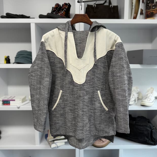 빈티지 에스닉 후디 탑