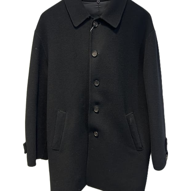 핸드메이드 울 혼방 싱글 코트