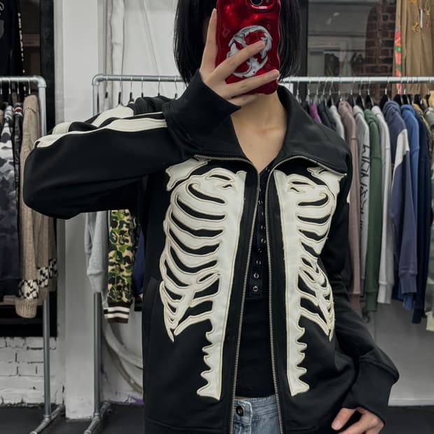밴슨 레더 본 스켈레톤 트랙자켓