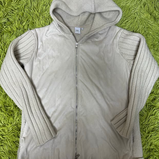 아르마니 니트 후드 자켓