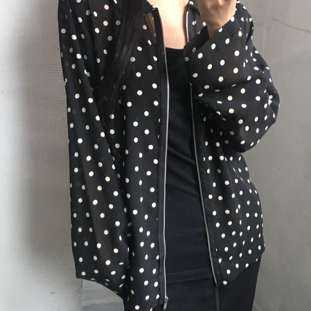 CDG 꼼데가르송 로브 드 샹브르 1991‘s 도트 패턴 블라우스