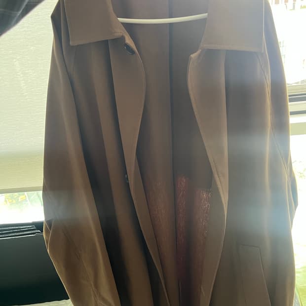 자라 코튼 레인코트 브라운 L