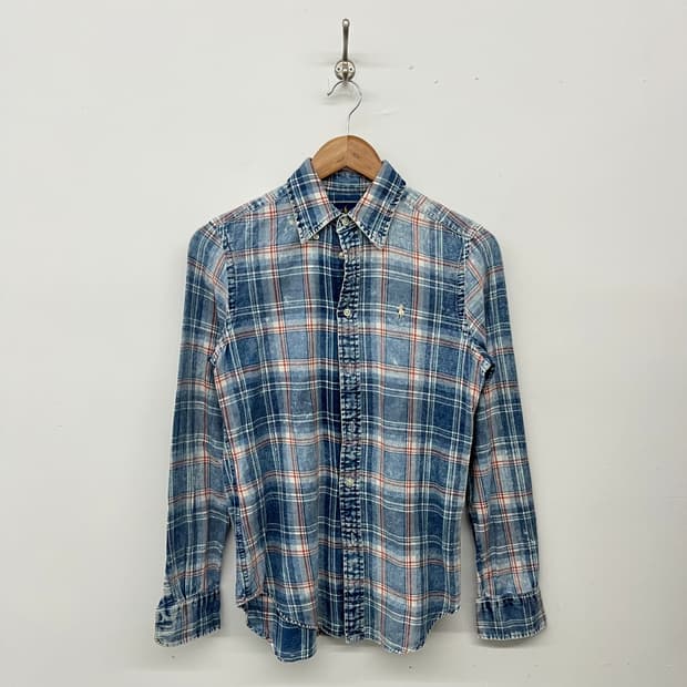 폴로 빈티지 체크셔츠 남XS