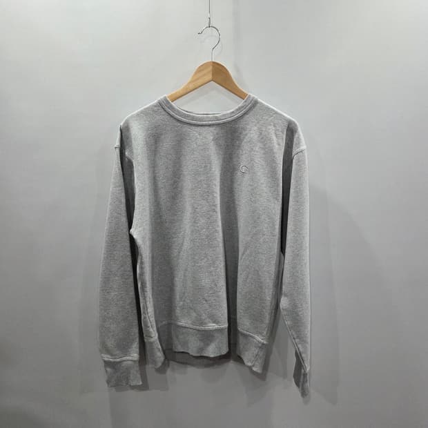 챔피온 스몰로고 자수 기모 맨투맨 그레이 XL