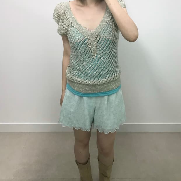 빈티지 레이스 숏 팬츠