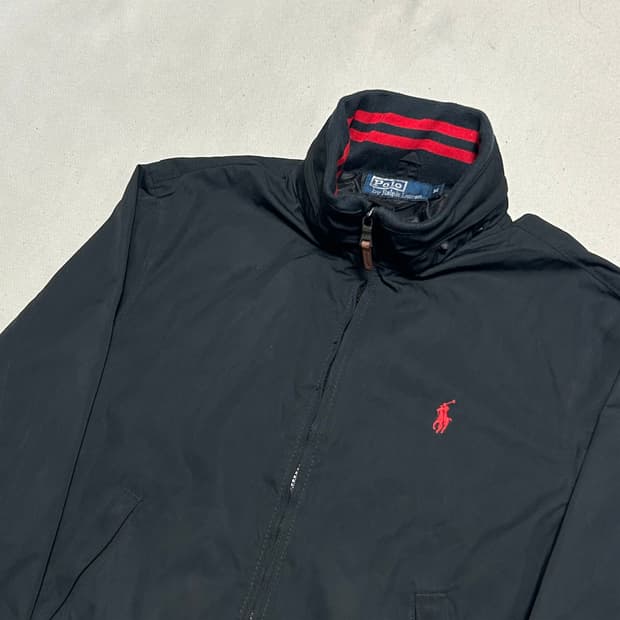 M 폴로랄프로렌 블랙 내장후드 바람막이