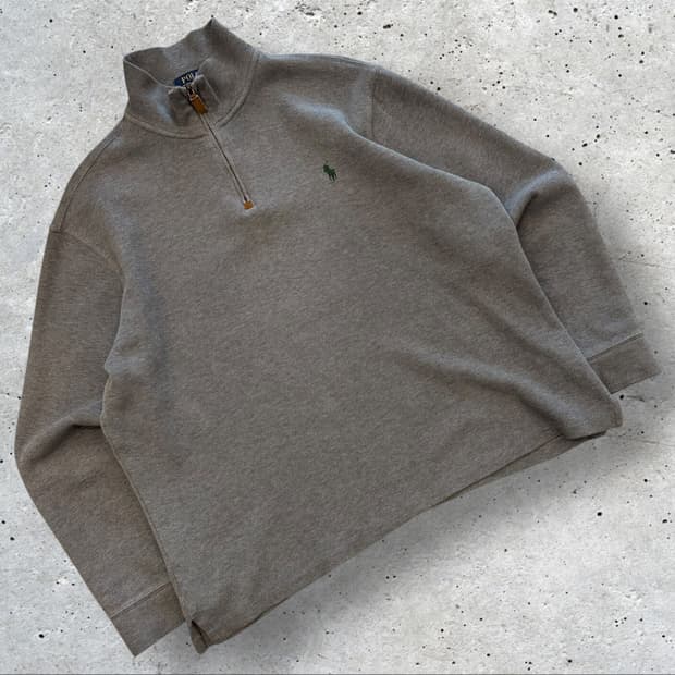 [L] 폴로 랄프로렌 반집업 하프넥 맨투맨 딥그레이 D310