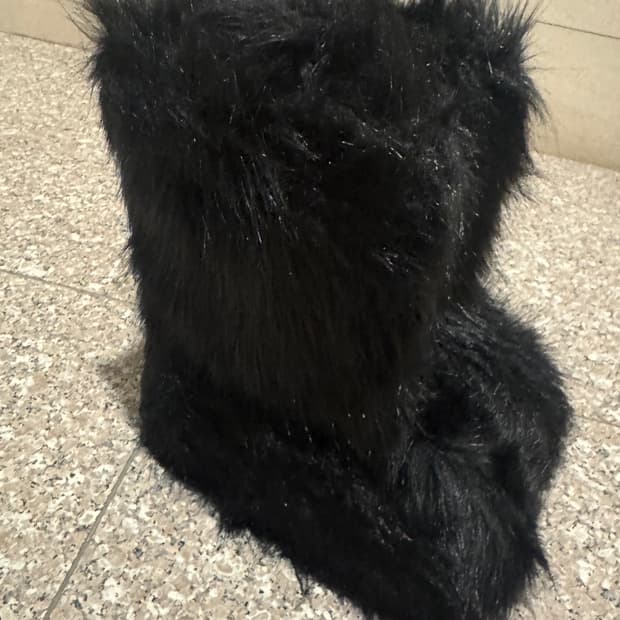 더미스테리어스호텔 플랫폼 퍼부츠 블랙 230