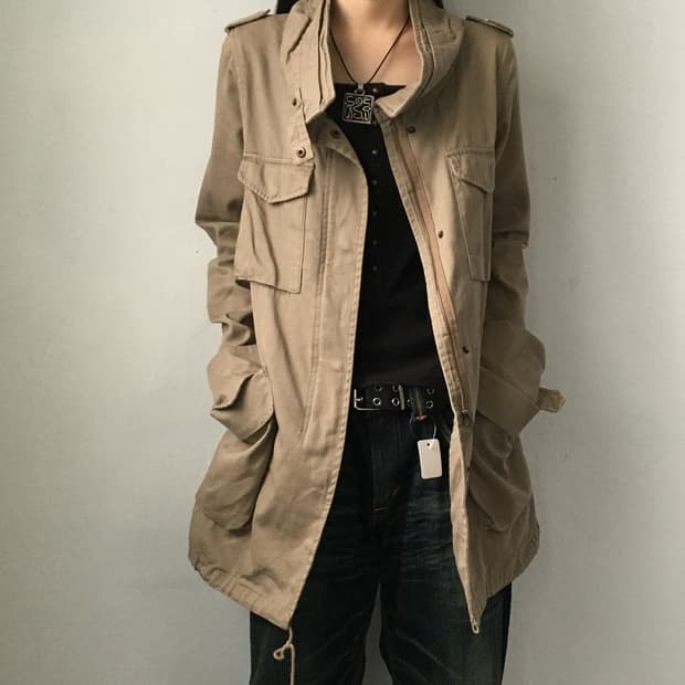 Purple & yellow high neck jacket