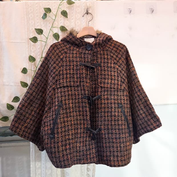 OLIVE DES OLIVE 토글 버튼 케이프 코트