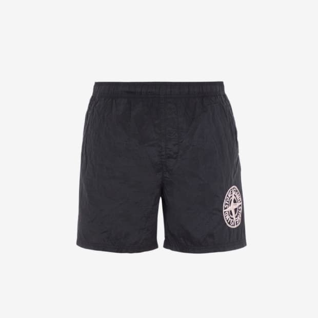 [새제품]스톤아일랜드 나일론 메탈 자수 반바지(네이비 28인치)